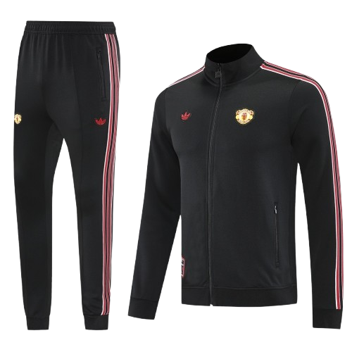 חליפת יונייטד שחורה רוכסן מלא