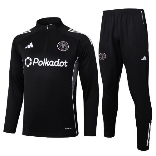 אימונית חצי רוכסן אינטר מיאמי שחורה