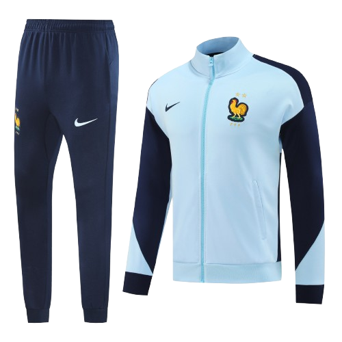 חליפת צרפת תכלת רוכסן מלא