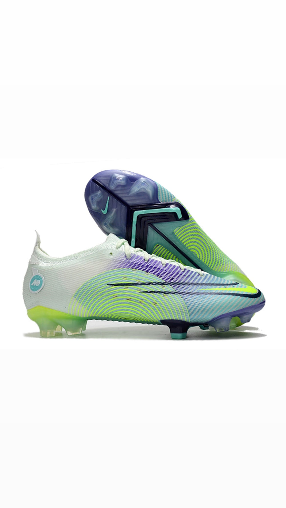 NIKE MERCURIAL VAPOR 14 ELITE FG - WHITE GREEN PURPLE