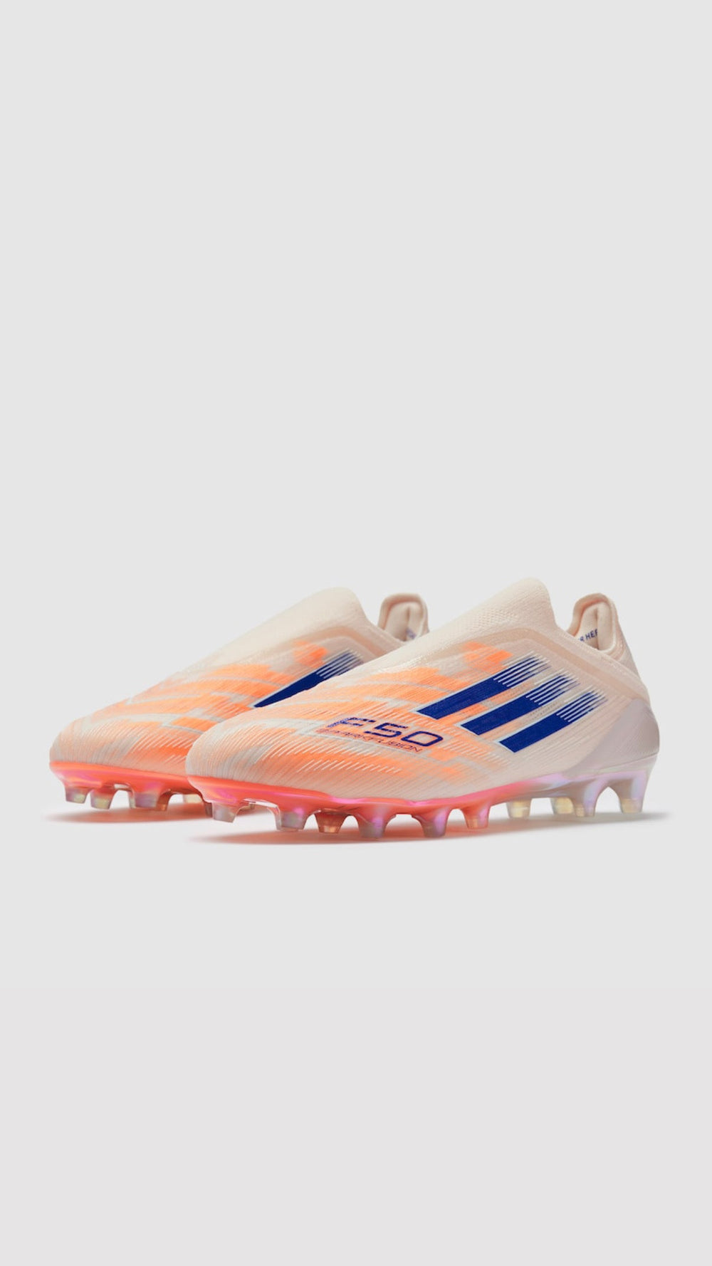 ADIDAS F50 ELITE LACELESS FG - WHITE BLUE