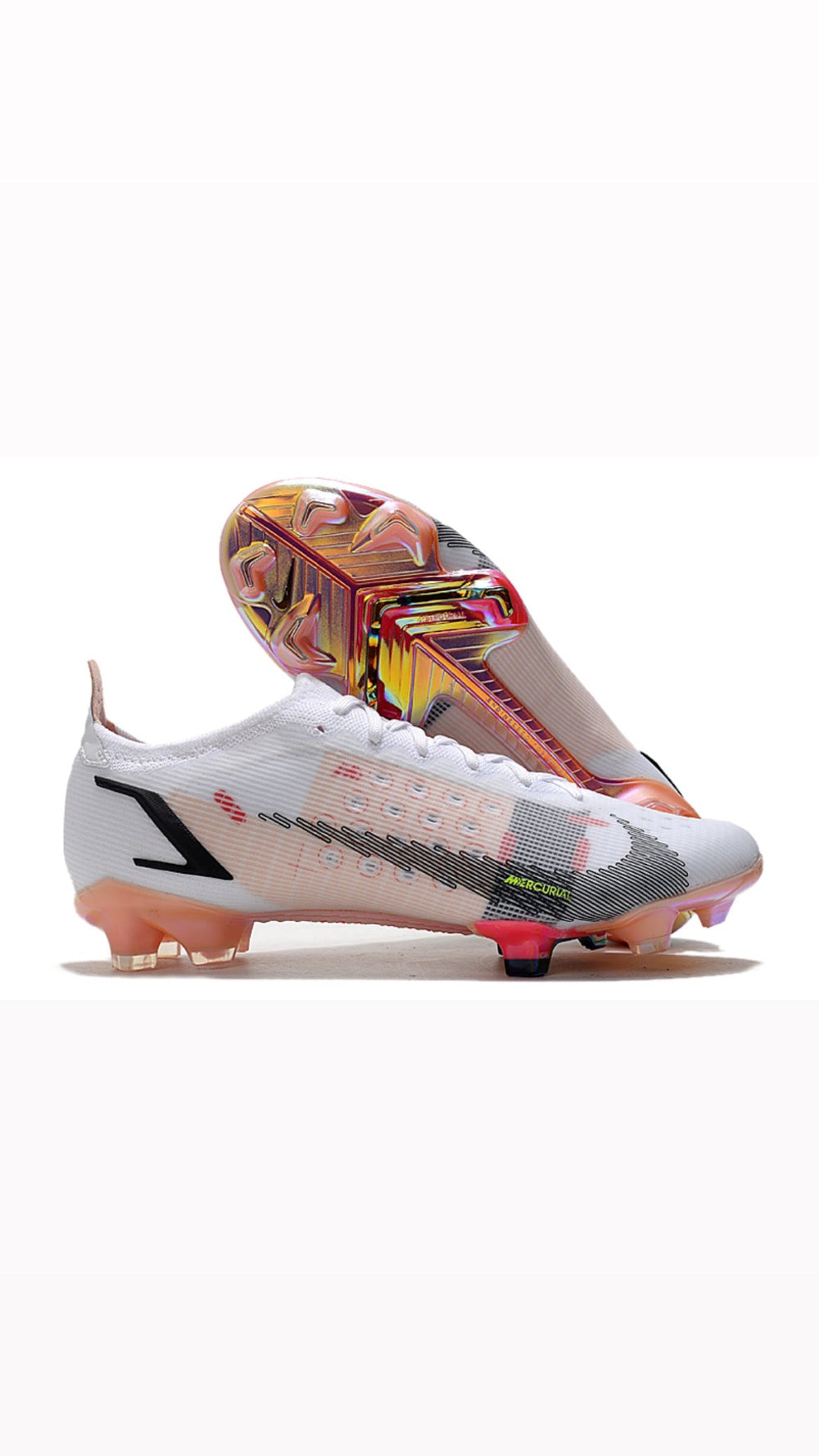 NIKE MERCURIAL VAPOR 14 ELITE FG - WHITE SILVER PINK