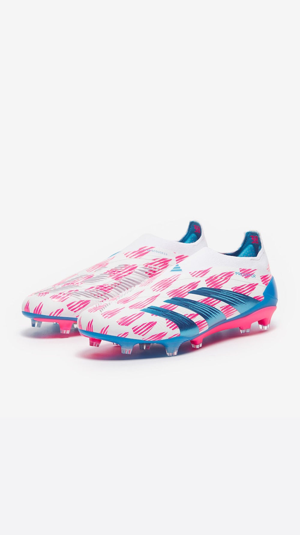 ADIDAS PREDATOR LACELESS ELITE FG - WHITE PINK BLUE
