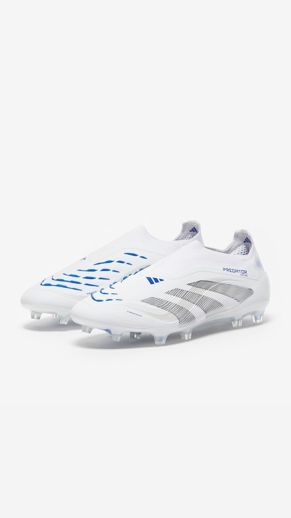 ADIDAS PREDATOR ELITE LACELESS FG - WHITE BLUE