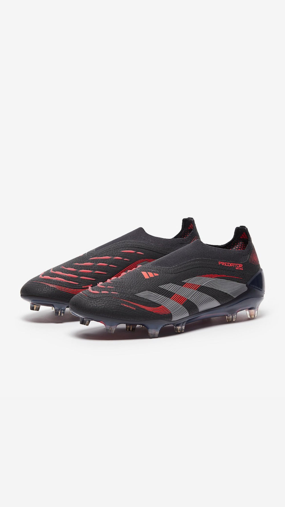 ADIDAS PREDATOR ELITE LACELESS FG - BLACK RED