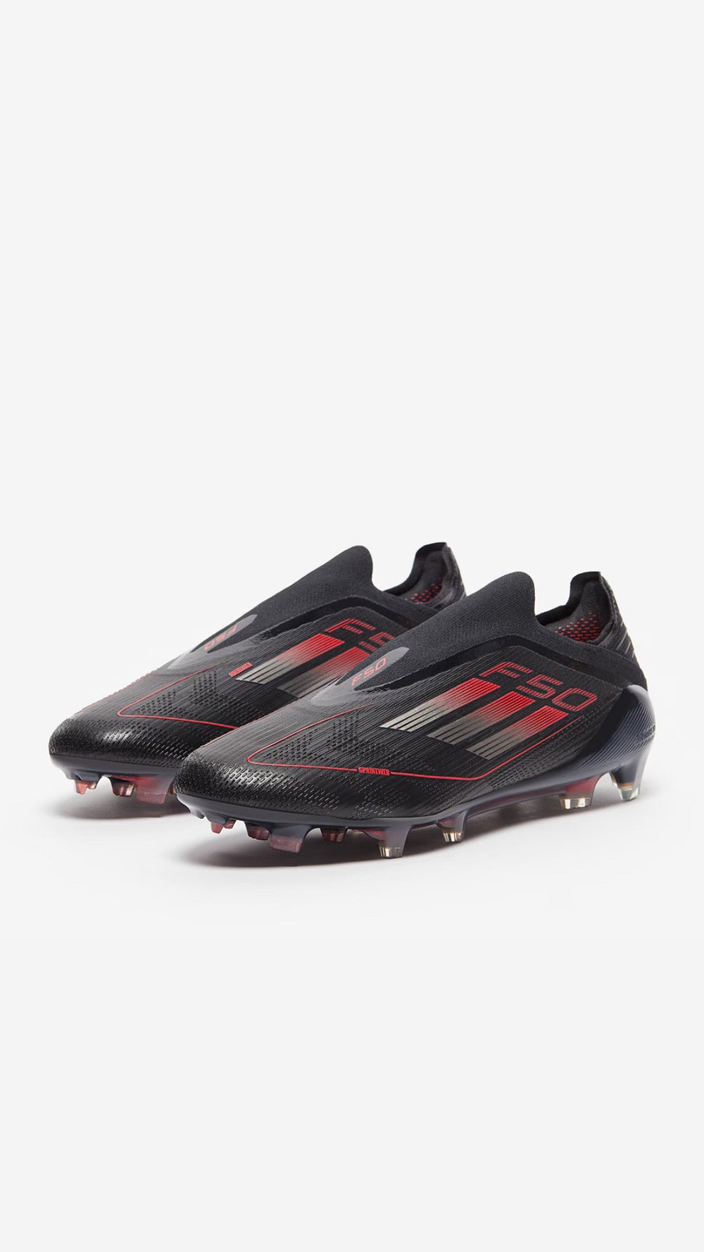 ADIDAS F50 ELITE FG LACLESS - BLACK RED