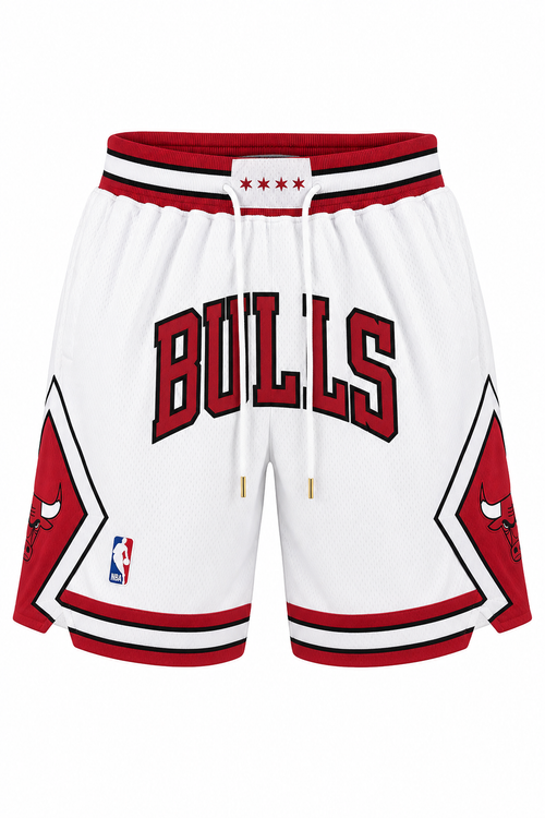 מכנס כדורסל BULLS WHITE & RED