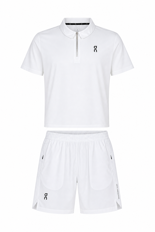 חליפת ספורט DRI-FIT עם כיסים ON-CLOUD לבן