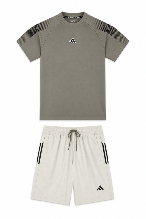 חליפת ספורט DRI-FIT  עם כיסים אדידס לבן אפור
