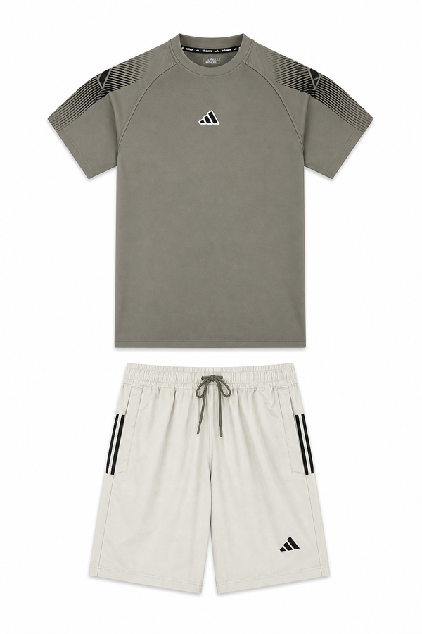 חליפת ספורט DRI-FIT  עם כיסים אדידס לבן אפור