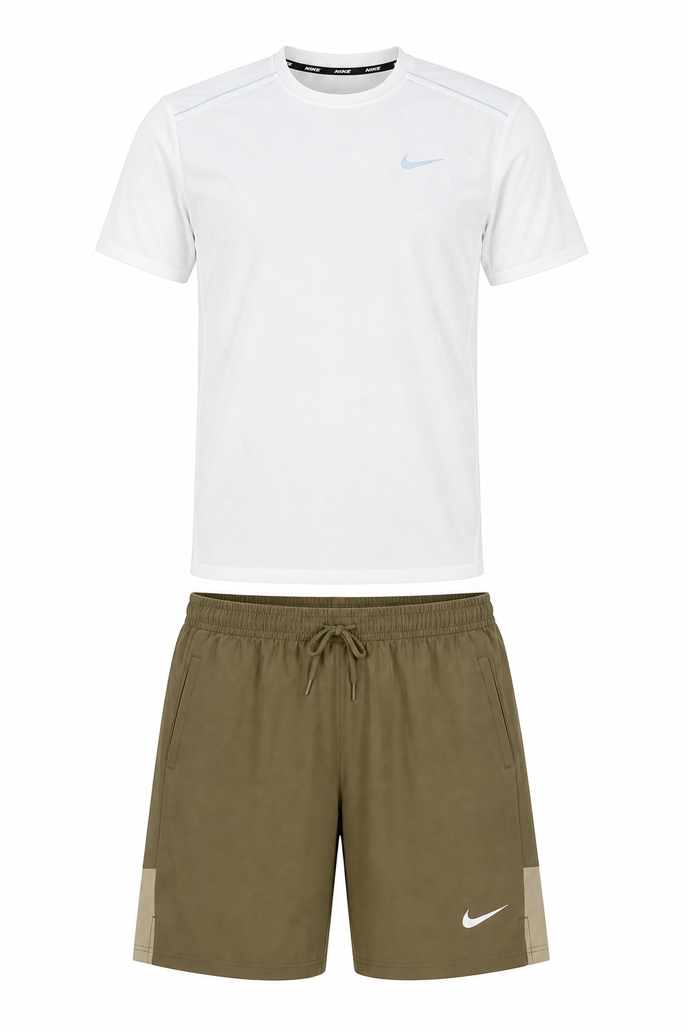 חליפת ספורט DRI-FIT עם כיסים נייקי לבן חום