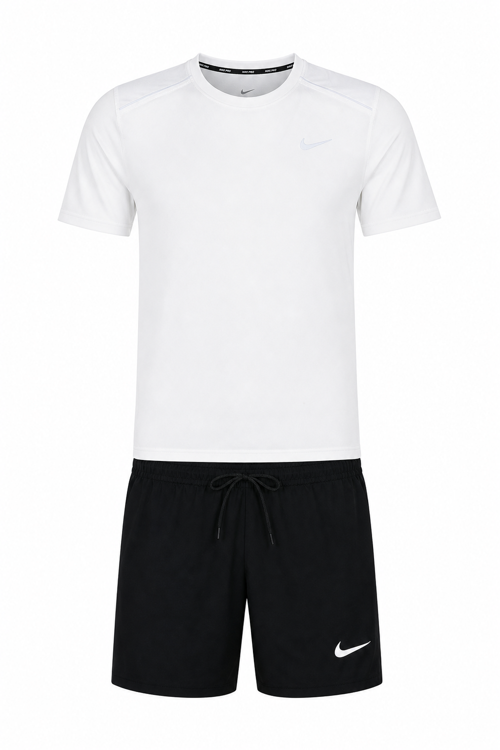 חליפת ספורט DRI-FIT עם כיסים נייקי לבן שחור