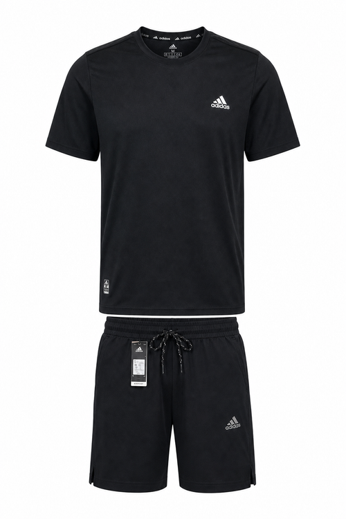 חליפת ספורט DRI-FIT עם כיסים אדידס שחורה סמל בצד