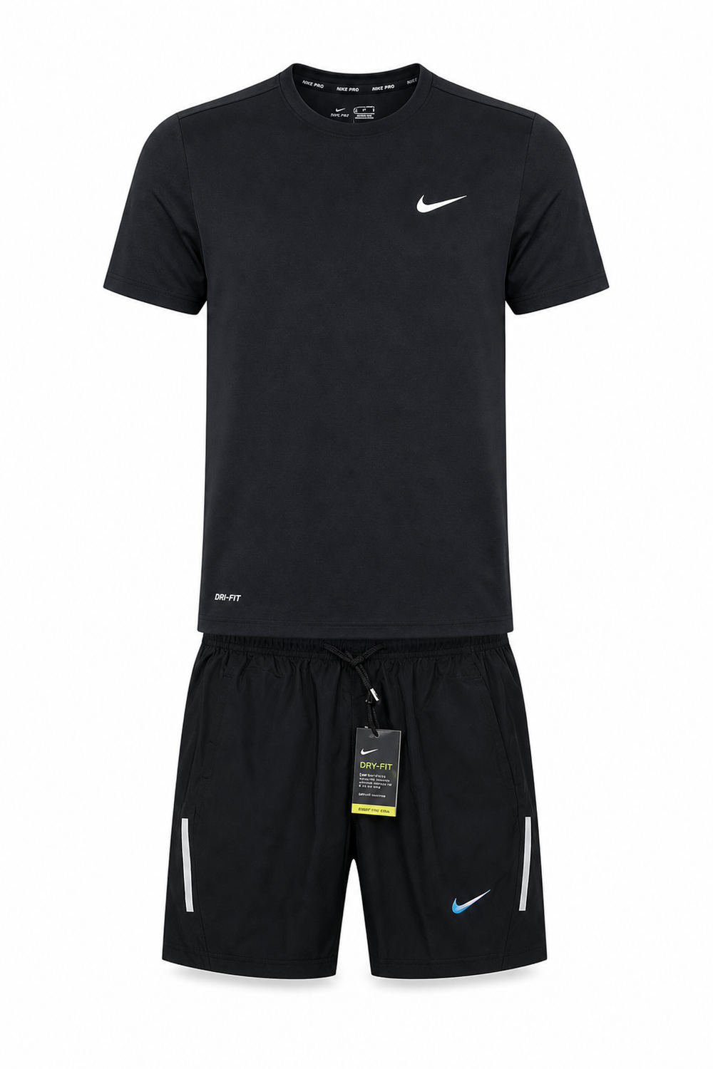 חליפת ספורט DRI-FIT עם כיסים נייקי שחור סמל זוהר (Copy)