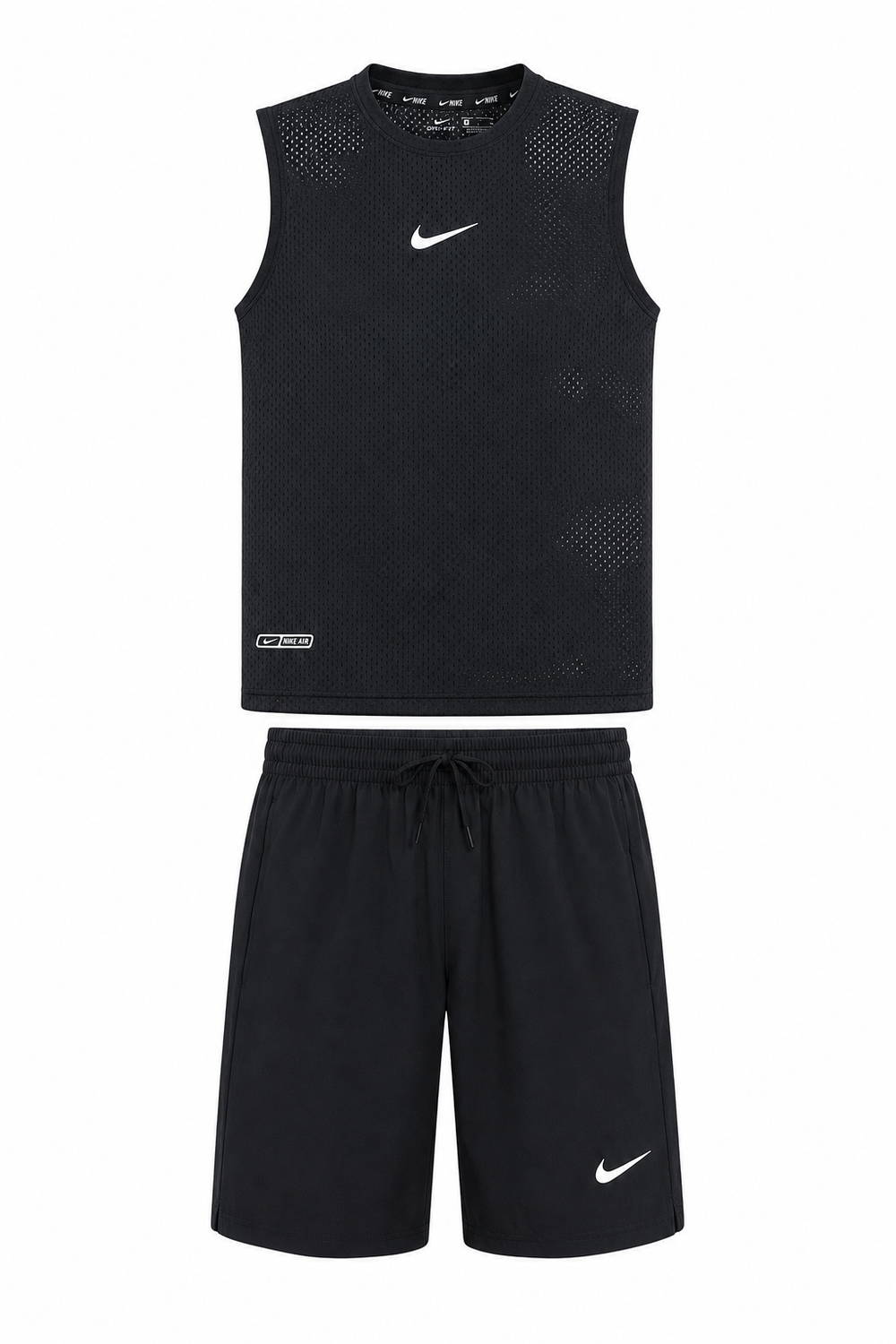 חליפת גופייה ספורט DRI-FIT עם כיסים נייקי שחורה