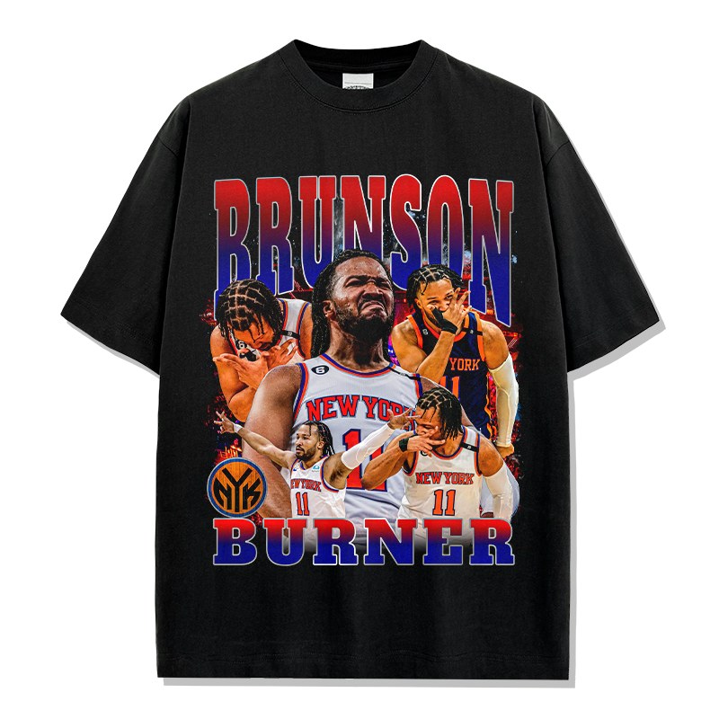 JALEN BRUNSON VINTAGE TEE · ALLEY OOP