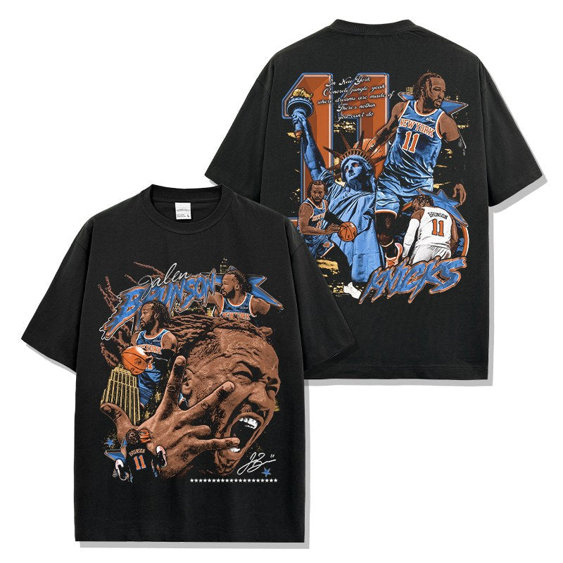 JALEN BRUNSON VINTAGE TEE · HARDWOOD