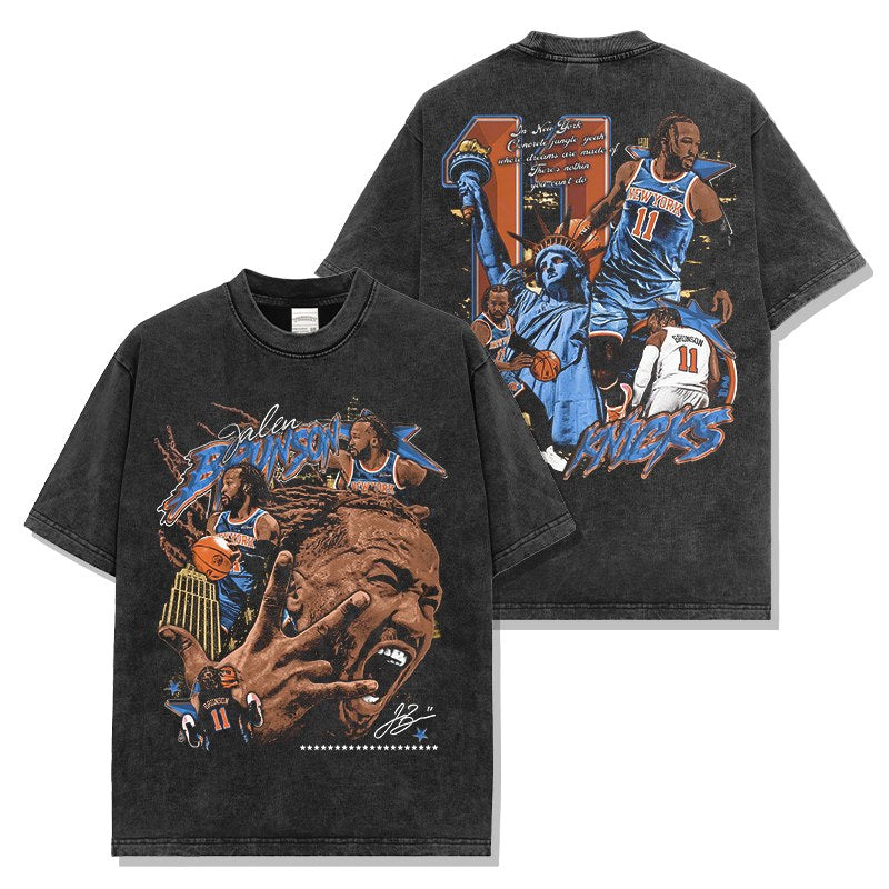 JALEN BRUNSON VINTAGE TEE · HARDWOOD