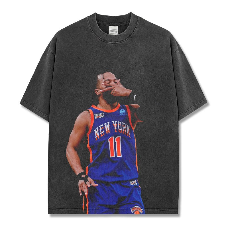 JALEN BRUNSON VINTAGE TEE · AND ONE