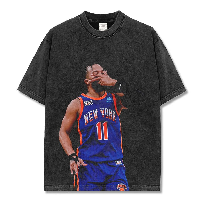 JALEN BRUNSON VINTAGE TEE · AND ONE