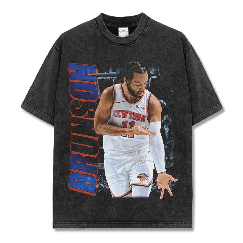 JALEN BRUNSON VINTAGE TEE · TRIPLE DOUBLE