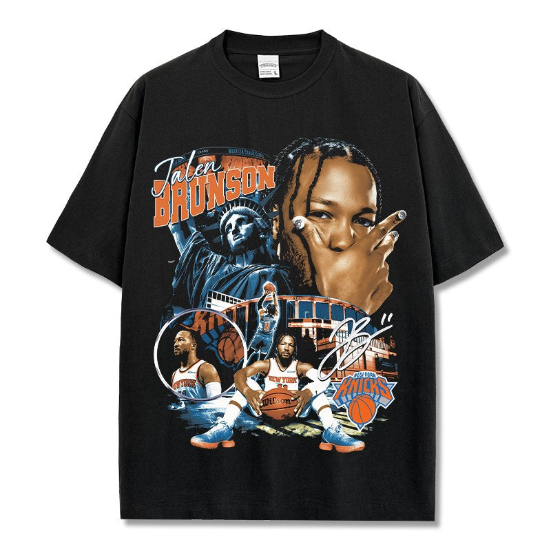 JALEN BRUNSON VINTAGE TEE · HALL OF FAME