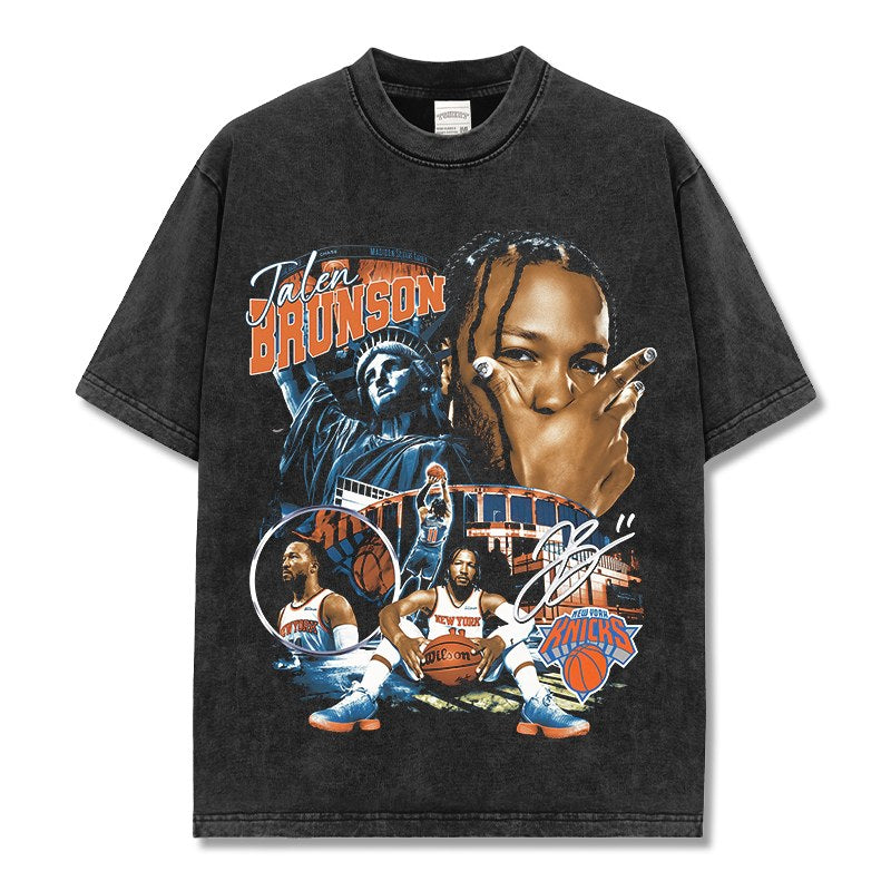 JALEN BRUNSON VINTAGE TEE · HALL OF FAME