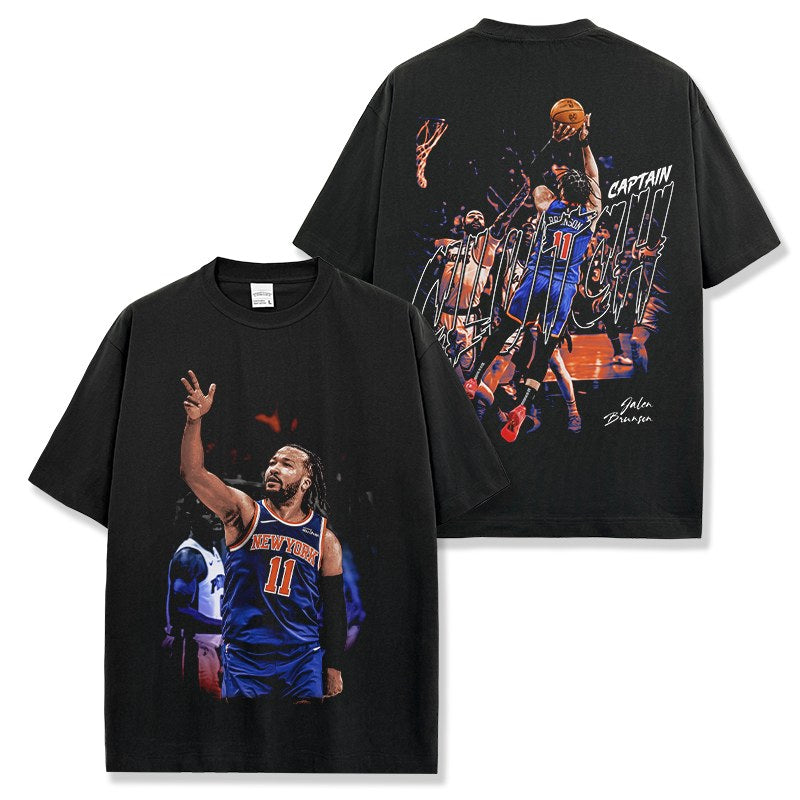 JALEN BRUNSON VINTAGE TEE · FADEAWAY