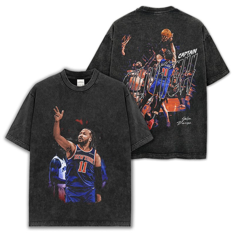 JALEN BRUNSON VINTAGE TEE · FADEAWAY