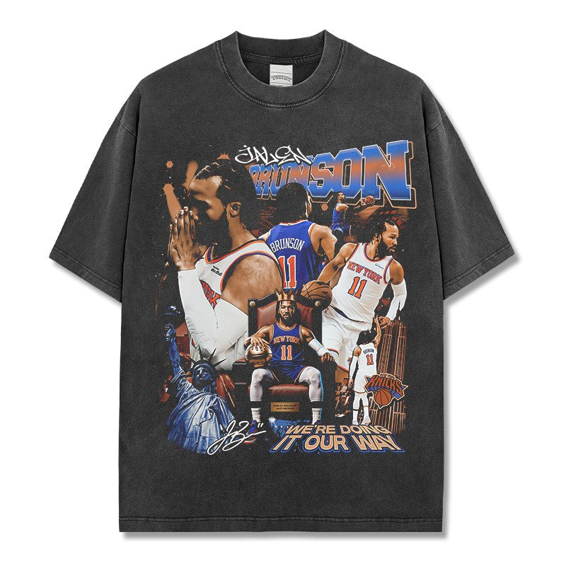 JALEN BRUNSON VINTAGE TEE · MVP