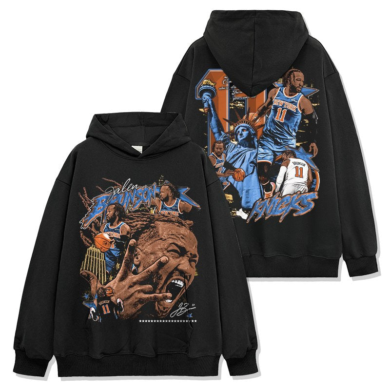 JALEN BRUNSON VINTAGE HOODIE · HARDWOOD