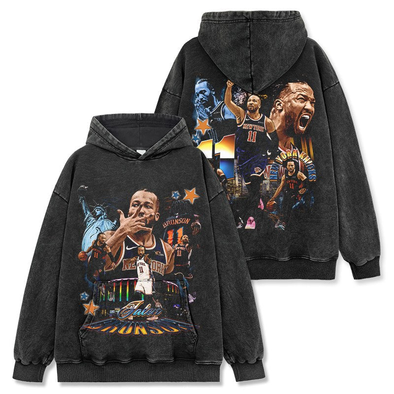 JALEN BRUNSON VINTAGE HOODIE · NOTHING BUT NET