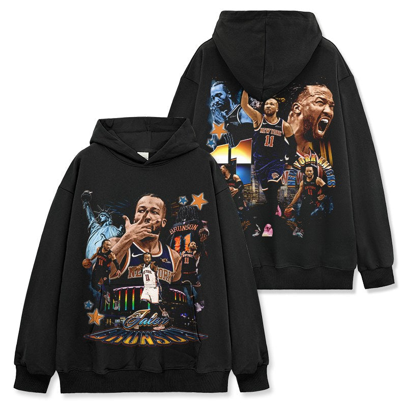 JALEN BRUNSON VINTAGE HOODIE · NOTHING BUT NET