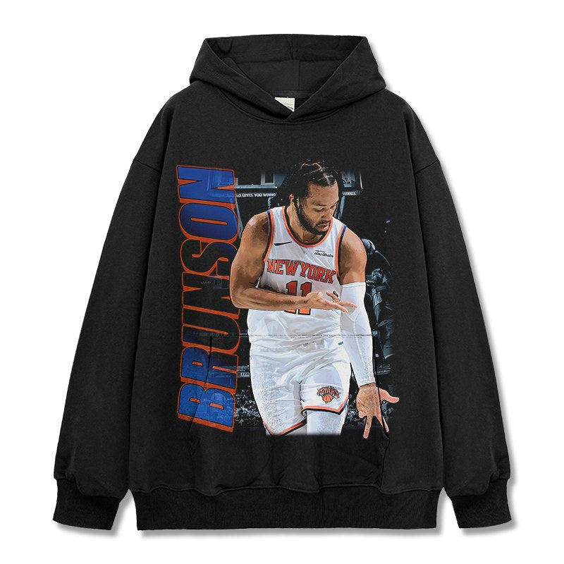 JALEN BRUNSON VINTAGE HOODIE · TRIPLE DOUBLE