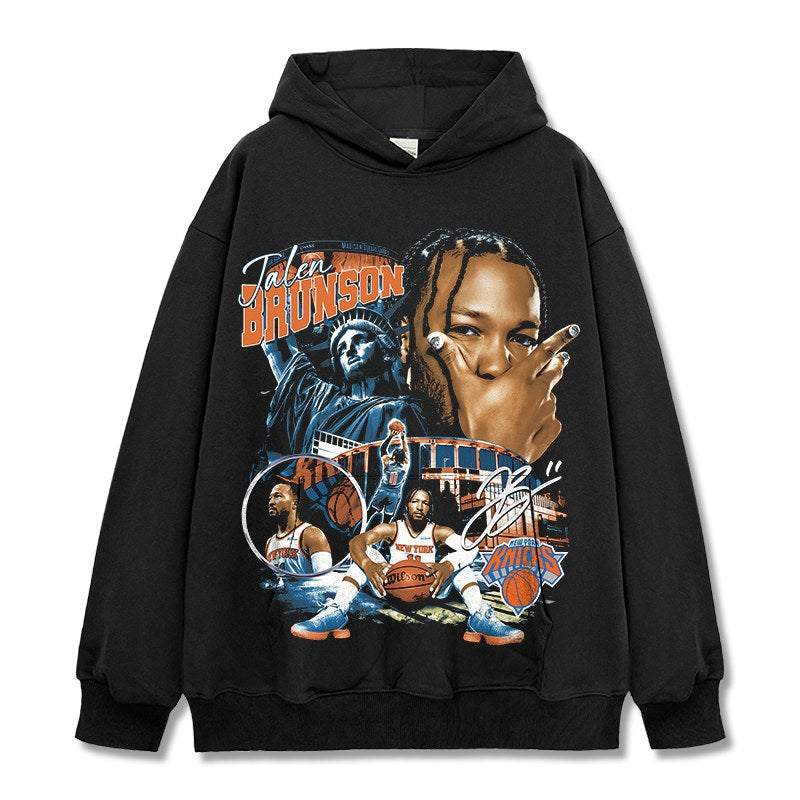 JALEN BRUNSON VINTAGE HOODIE · HALL OF FAME