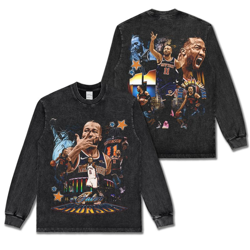 JALEN BRUNSON LONG SLEEVE · NOTHING BUT NET
