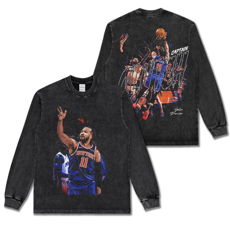 JALEN BRUNSON LONG SLEEVE · FADEAWAY