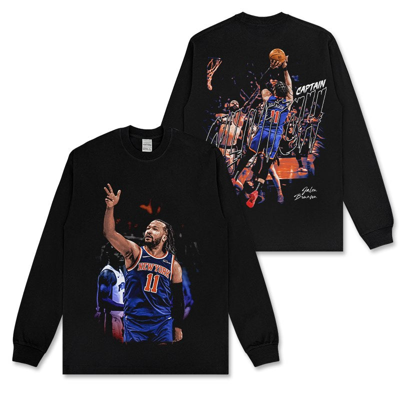 JALEN BRUNSON LONG SLEEVE · FADEAWAY