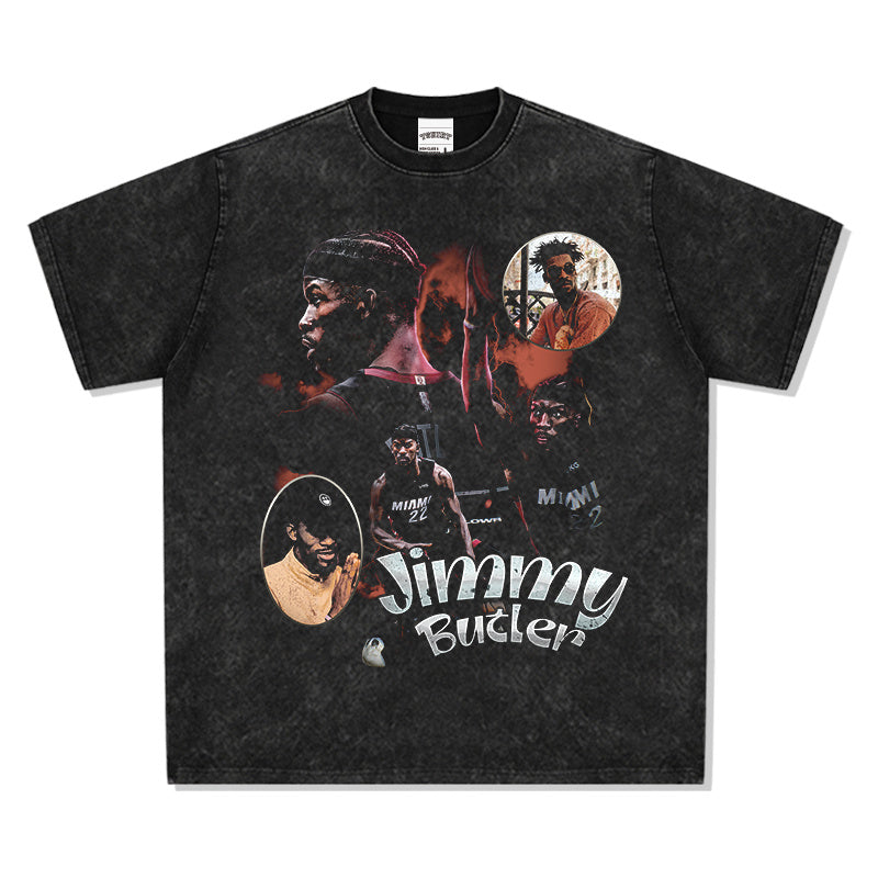 JIMMY BUTLER VINTAGE TEE · FADEAWAY