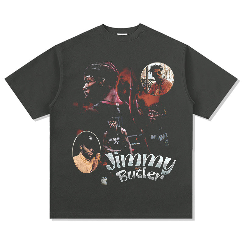 JIMMY BUTLER VINTAGE TEE · FADEAWAY