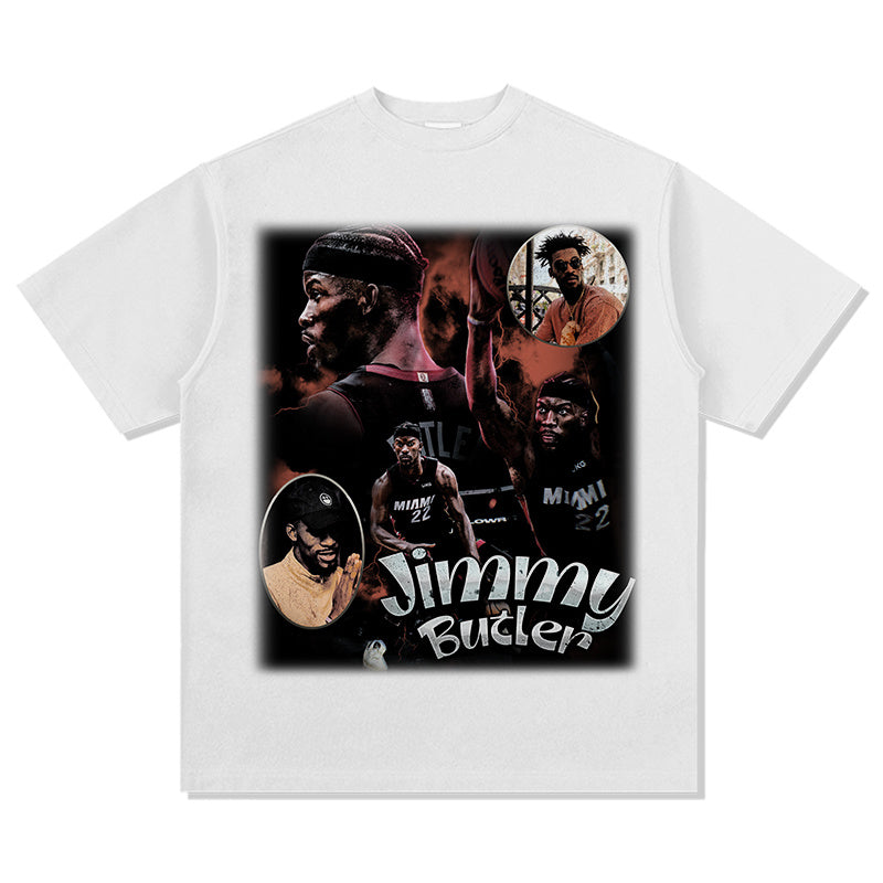 JIMMY BUTLER VINTAGE TEE · FADEAWAY