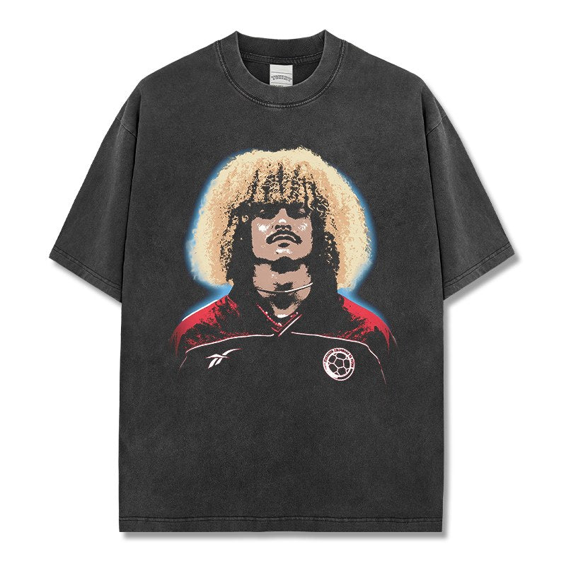 CARLOS VALDERRAMA VINTAGE TEE · GOLDEN BOOT