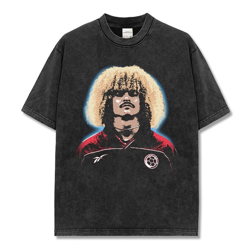 CARLOS VALDERRAMA VINTAGE TEE · GOLDEN BOOT