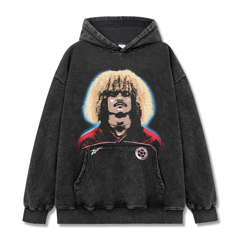 CARLOS VALDERRAMA VINTAGE HOODIE · GOLDEN BOOT