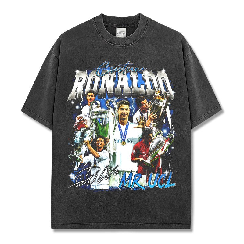 CRISTIANO RONALDO VINTAGE TEE · WARM UP