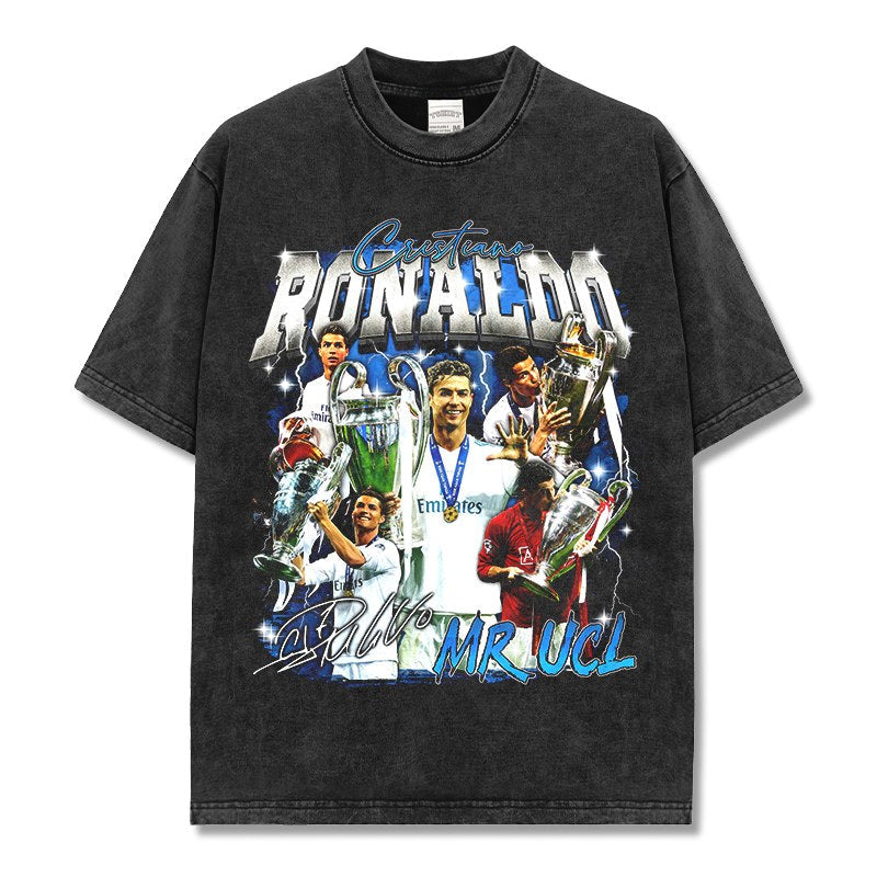 CRISTIANO RONALDO VINTAGE TEE · WARM UP