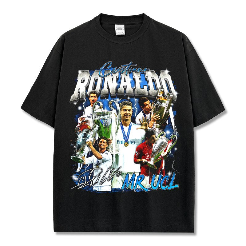 CRISTIANO RONALDO VINTAGE TEE · WARM UP