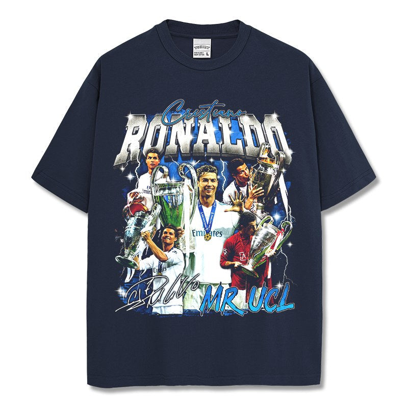 CRISTIANO RONALDO VINTAGE TEE · WARM UP