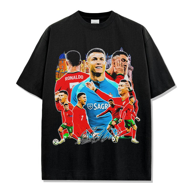 CRISTIANO RONALDO VINTAGE TEE · WORLD STAGE