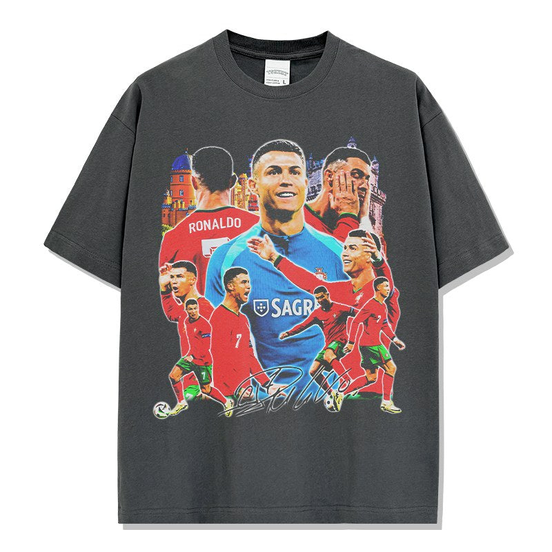 CRISTIANO RONALDO VINTAGE TEE · WORLD STAGE